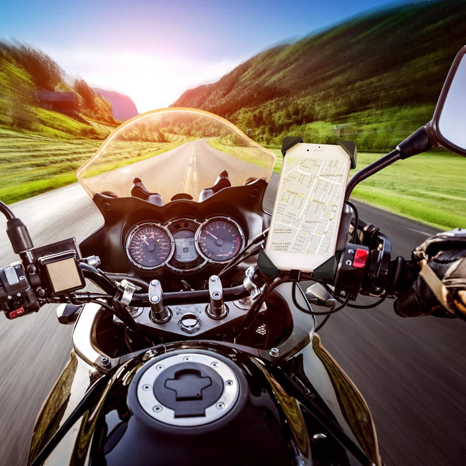 Handlebar Mirror Mobile Phone Holder