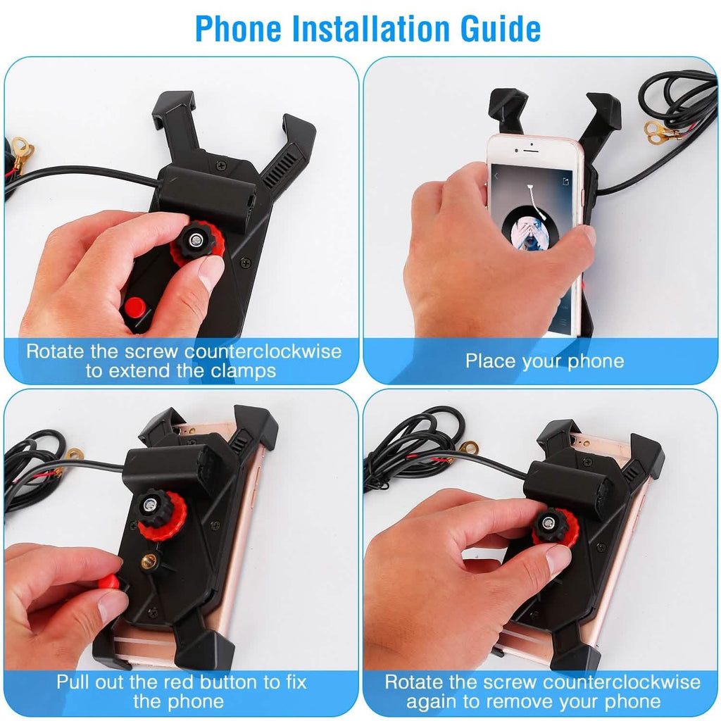 Handlebar Mirror Mobile Phone Holder