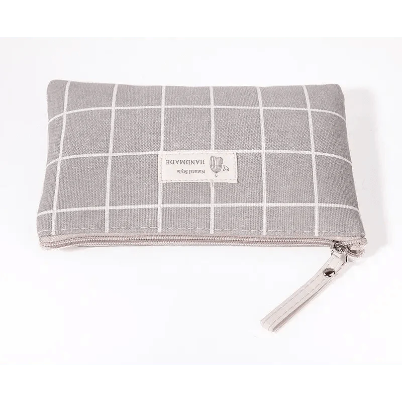 Handmade Retro Pencil Case Large Capacity Stationary Case Cool Stylish Printed Pouch For Office