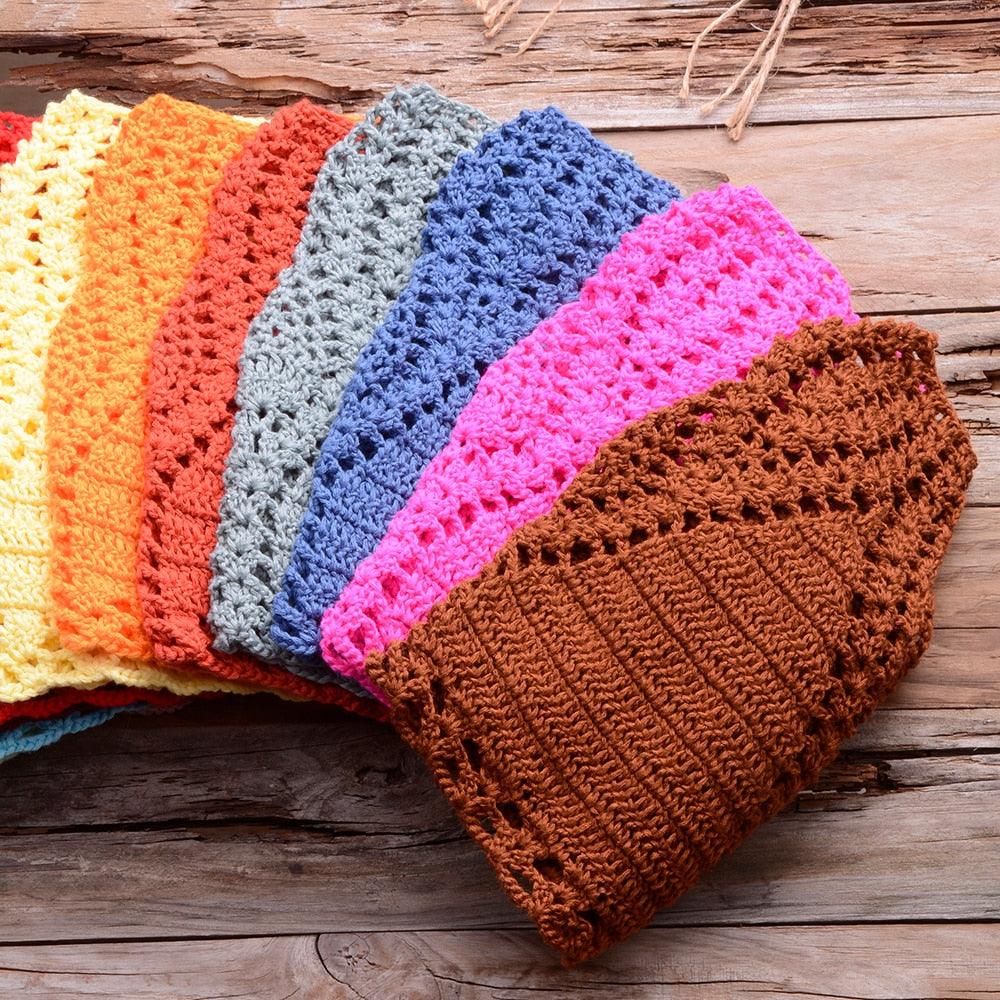 Handmade Vintage Crochet Bikinis Knitted Cotton Swimwear Women's Crochet Swimsuit Two Pieces Bathing Suits Bikini Swimsuit Top Bottom Bandage Modern Women Beachwear For Summer