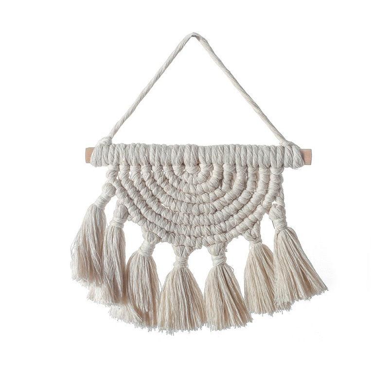 Handmade Wall Art Home Wall Decor Woven Hanging Tapestry Tassel Wind Chimes Wall Hanging Ornaments  Hand Macrame Wall  For Wall Wedding Living Room Gallery Patio Apartment Yard Decor