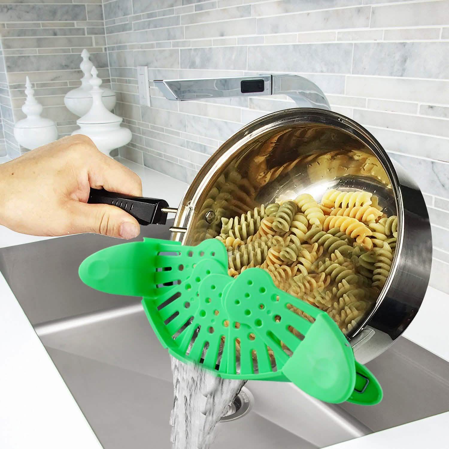 Hands-Free Easy Clip On Strainer