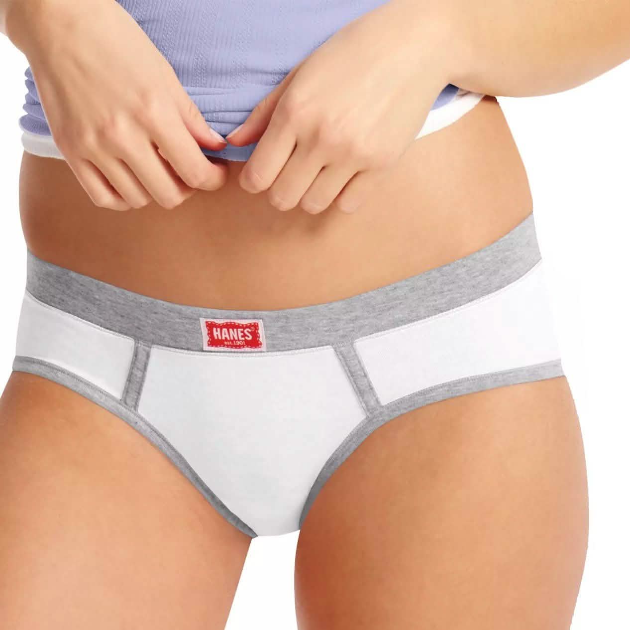 Hanes Womens ComfortSoft Vintage Cotton Stretch Hipsters