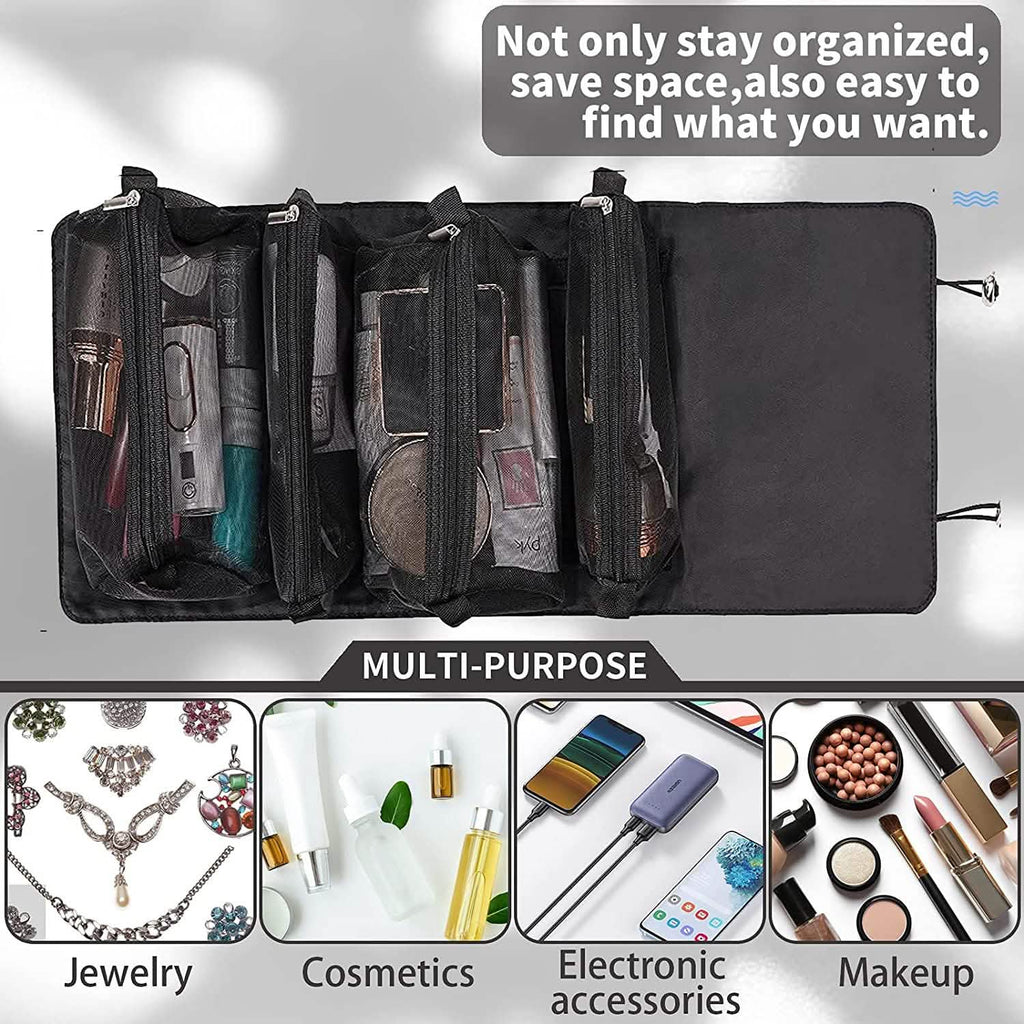 Hanging Roll-Up Makeup Bag