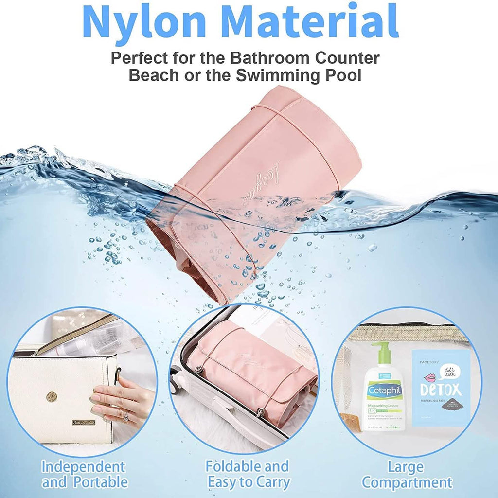 Hanging Roll-Up Makeup Bag