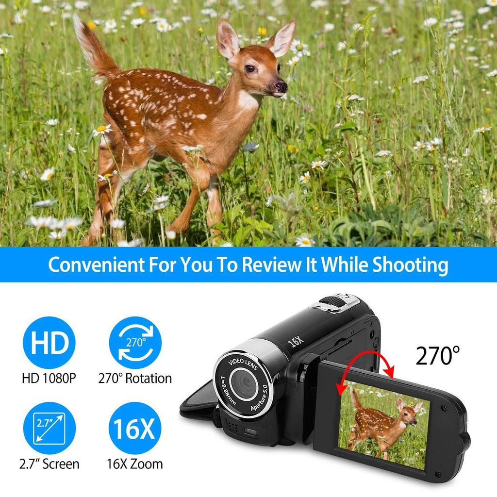 HD 1080P Digital Video Camcorder 16x Zoom DV Camera