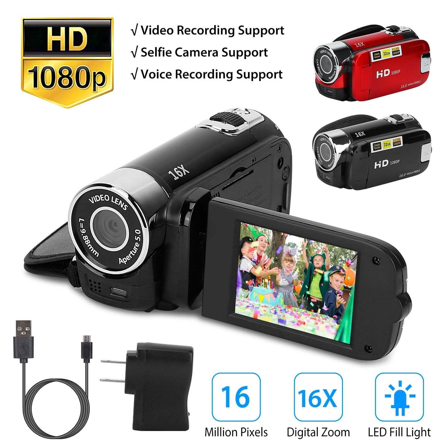 HD 1080P Digital Video Camcorder 16x Zoom DV Camera