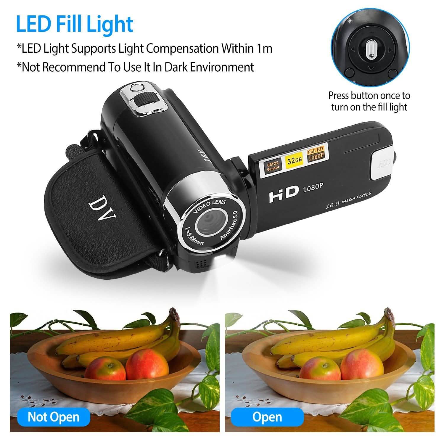 HD 1080P Digital Video Camcorder 16x Zoom DV Camera