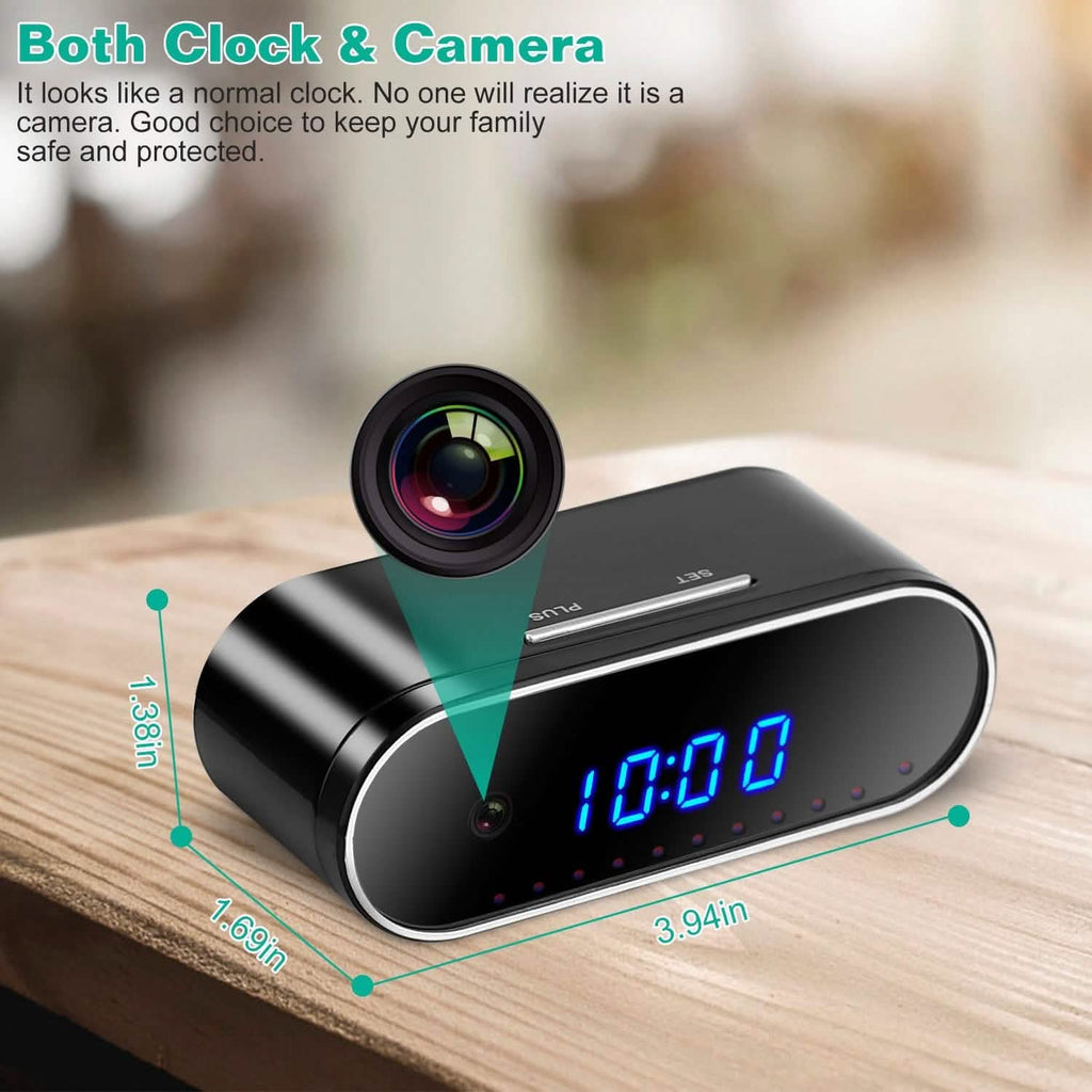 HD 1080P Wi-Fi Alarm Clock Camera