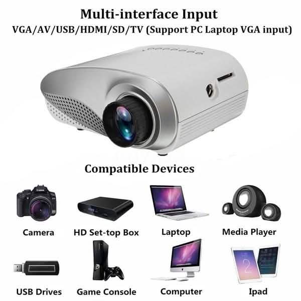 HD LED Projector Mini 3D Home Theater Cinema