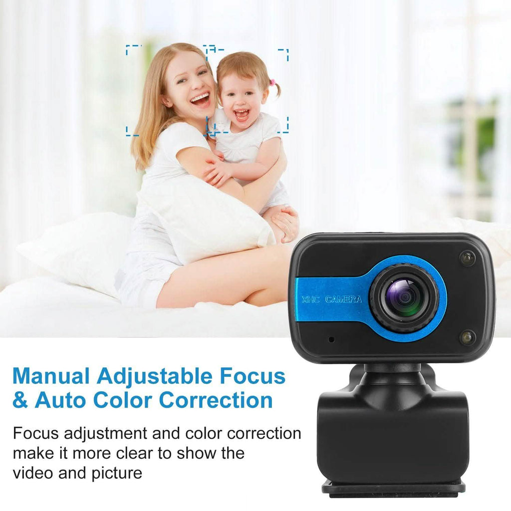 HD Webcam USB PC with Microphone Rotatable Clip