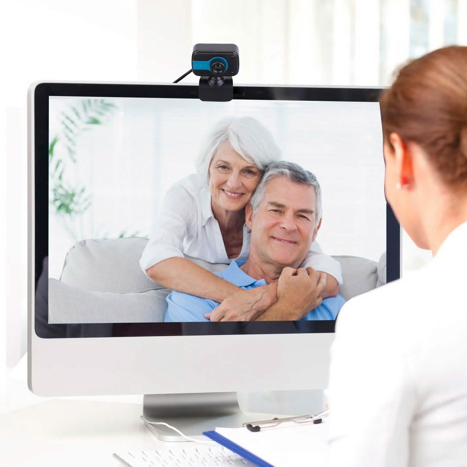 HD Webcam USB PC with Microphone Rotatable Clip