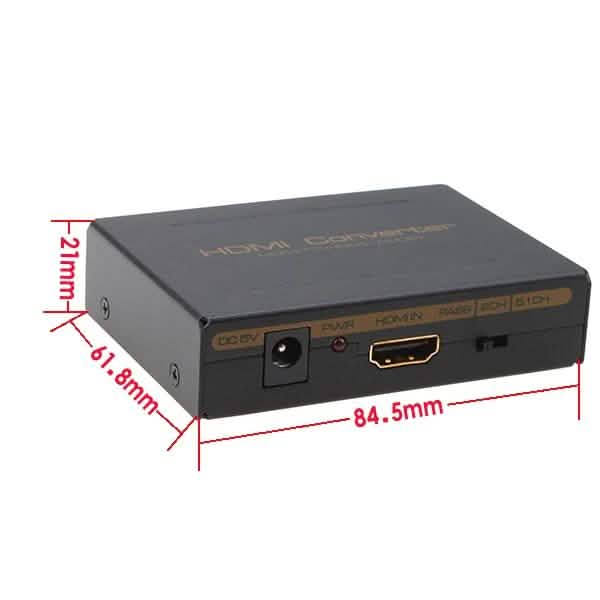 HDMI to HDMI + SPDIF + RCA L / R Audio Extractor - Converter