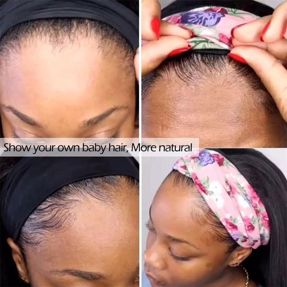 Headband Wigs Synthetic Straight Short Bob Synthetic Wig for Black Women Easy to Wear Wigs For Black Women Cosplay Wigs For Women Gifts for girlfriends