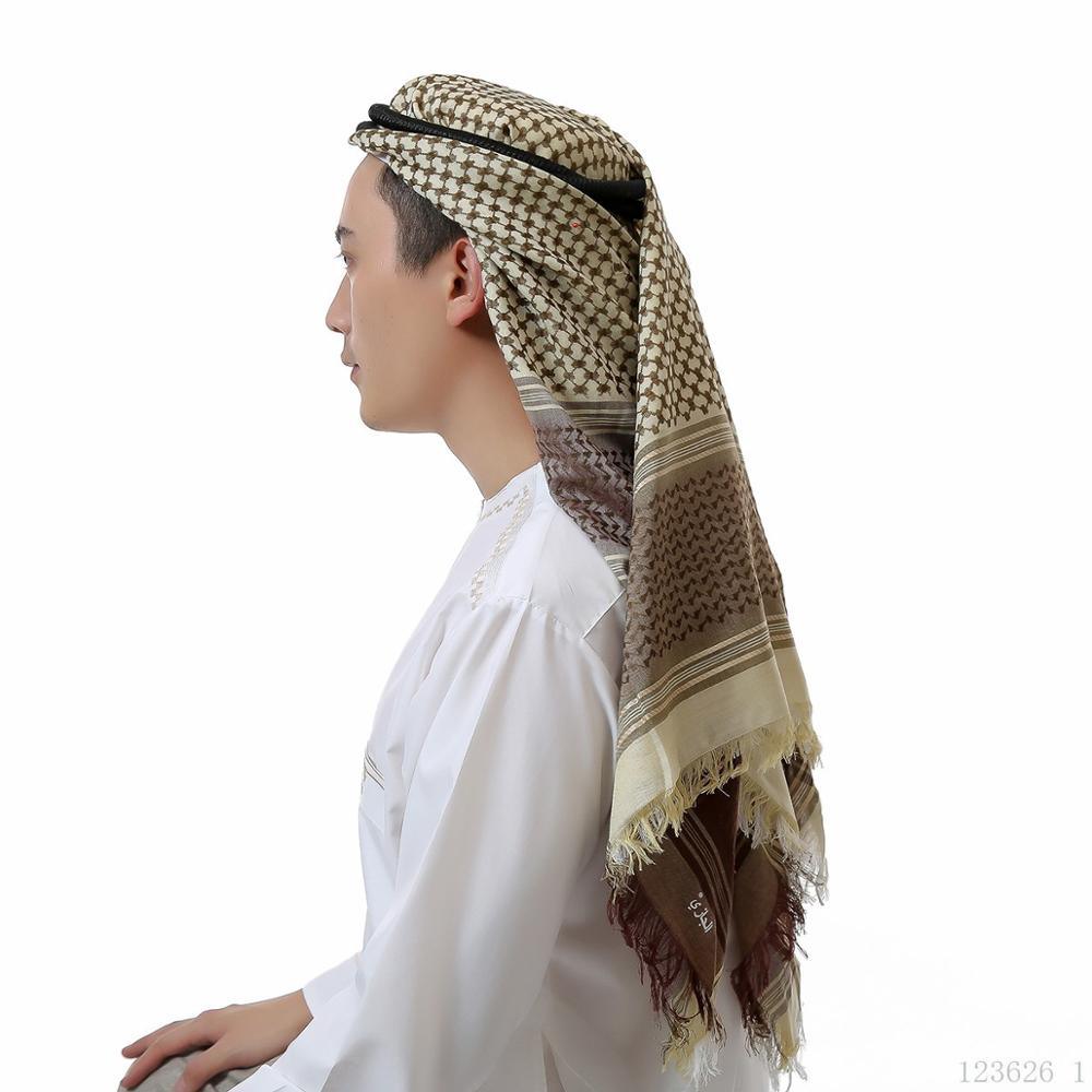 Headscarf Hijab Man Arabic Cotton Hijab Burqa Palestine Keffiyeh Scarf Arabian Islamic Clothing Men Muslim Hijab Wrap Pattern of Arab Shemagh Keffiyeh Men Arab Kufiyah Keffiyeh Arabic Muslim Head Wrap Men Scarf Shawl