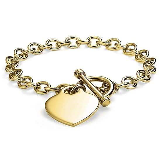 Heart Charm Toggle Bracelet