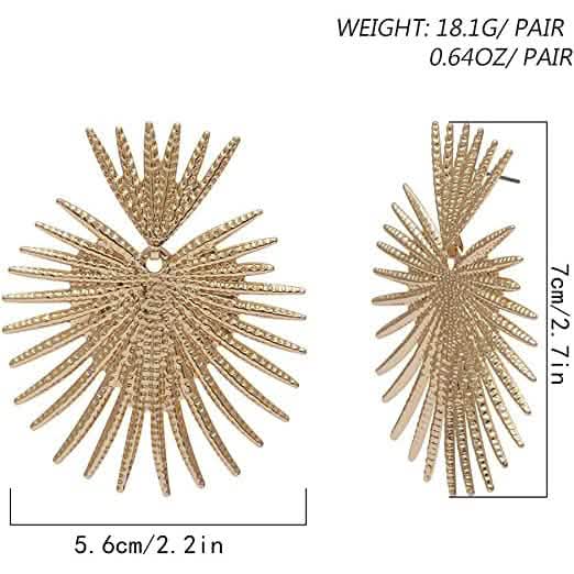 Heart Dangle Earrings Studs Gold Star Statement Earrings