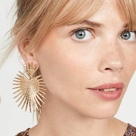 Heart Dangle Earrings Studs Gold Star Statement Earrings