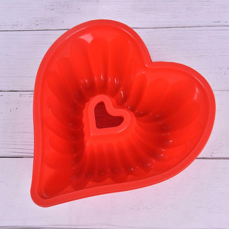 Heart Love Jelly Silicone Cake Mould Mold Baking 3D Decorating Tools Heart Love Cake Mold Trays Silicone Baking Pan  Mold Baking Cake Pan For Bread Muffin Cake Baking Tools For Kitchen