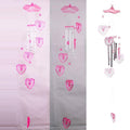 Heart Plastic Crystal  Metal Tubes Wind Chime Home Garden Decoration Gift Car Outdoor Heart Wind Chimes Decoration Gift for Mom Heart Wind Bell  Heart Wind Catcher Aluminum  Outdoor Yard Garden Decor Wind Chimes