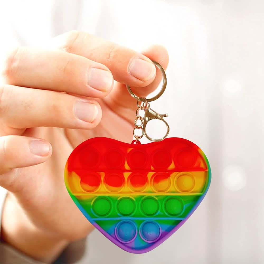 Heart Push Pop Pouch with Zipper