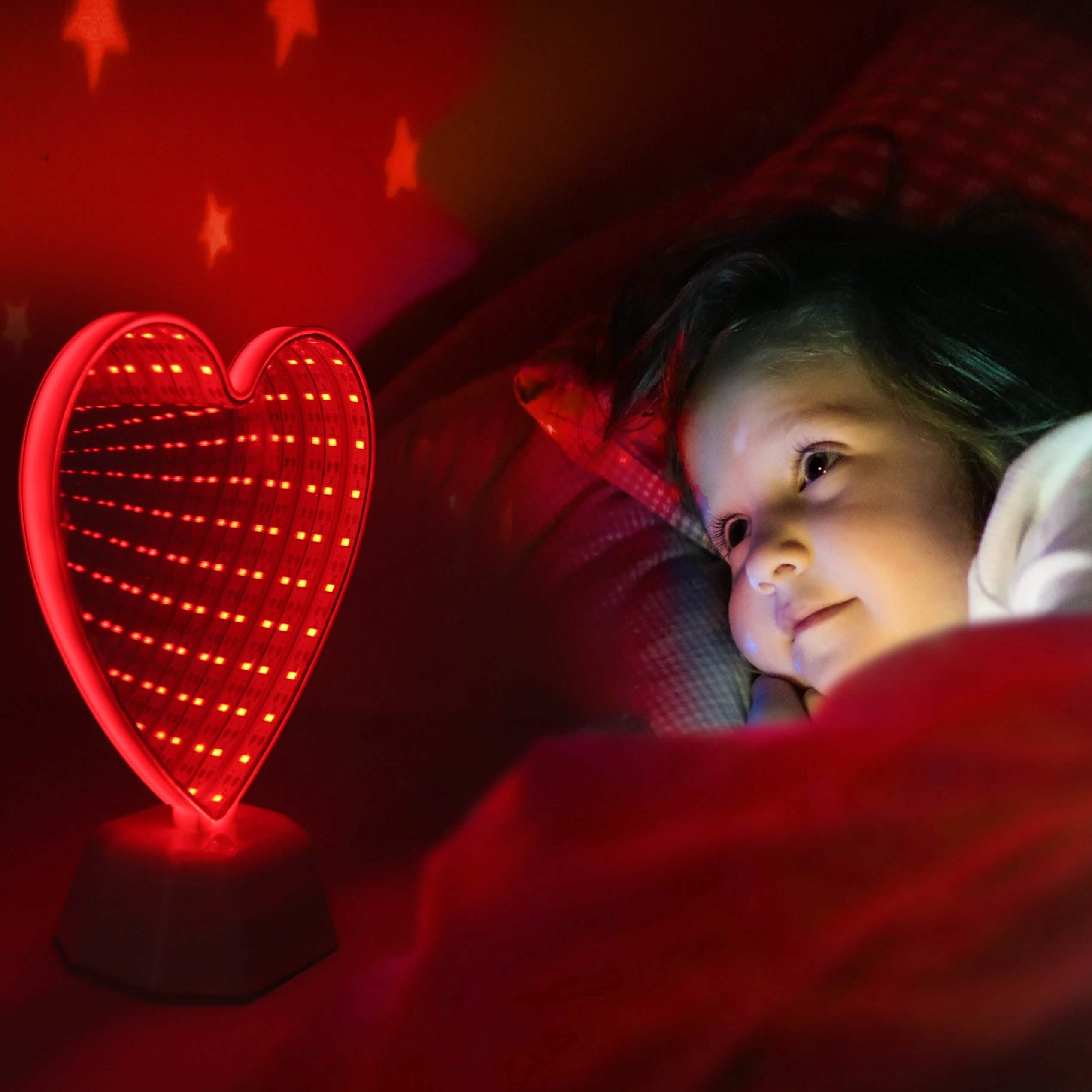 Hearth and Haven Laser Night Light Desktop Decorative Infinity Mirror