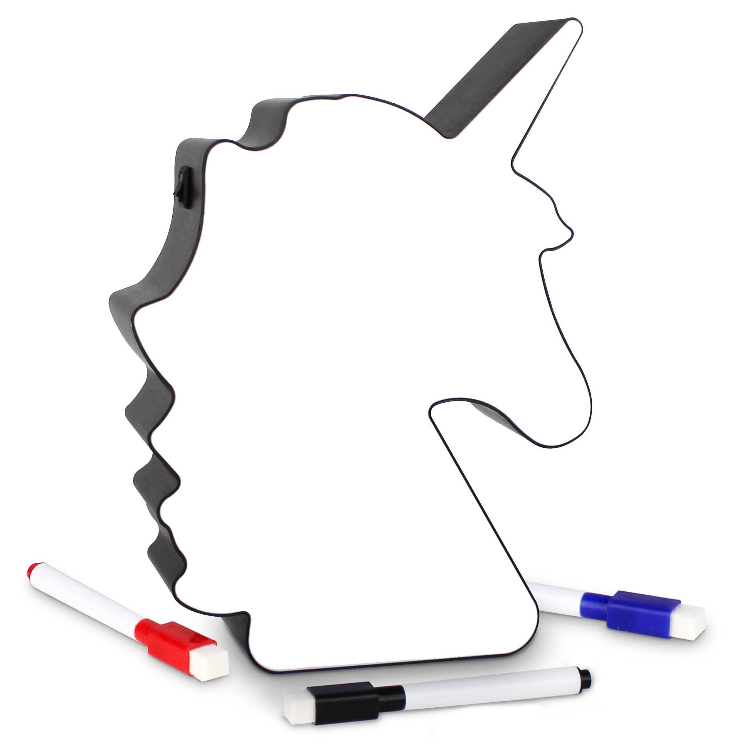 Hearth & Haven Unicorn Led Light Up White Board Decorative Message Sign