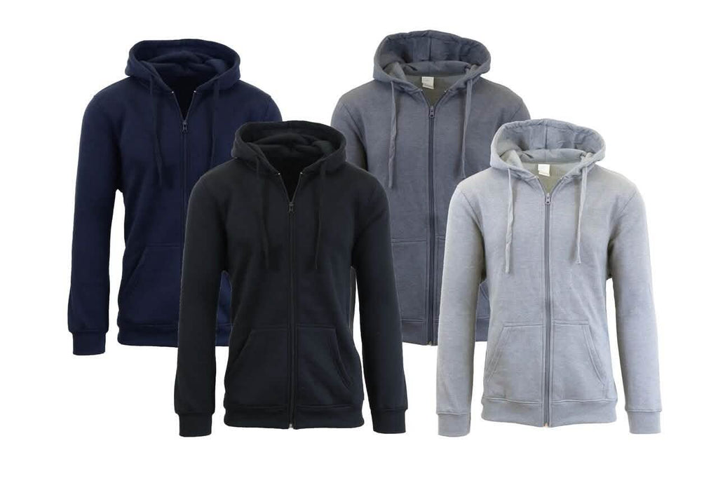 Heavy Fleece Lined Zippered or Pullover Hoodie - Size XXXL