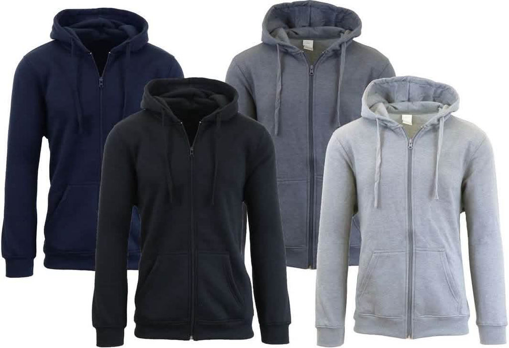 Heavy Fleece Lined Zippered or Pullover Hoodie - Size XXXL