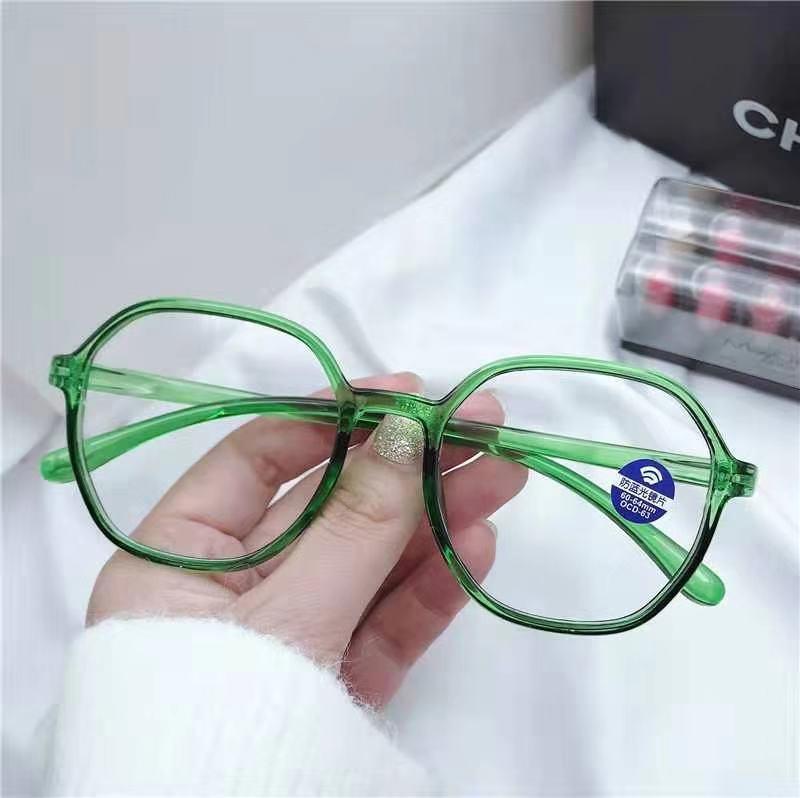Hexagonal Frame for Women Men, Fashion Glasses Men And Women Reading Glasses Cute Clear Optical Glasses Frame Women Round Frame Retro Eyeglasses + 1.0 + 1.5 + 2.0 + 2.5 + 3.0 + 3.5 + 4.0