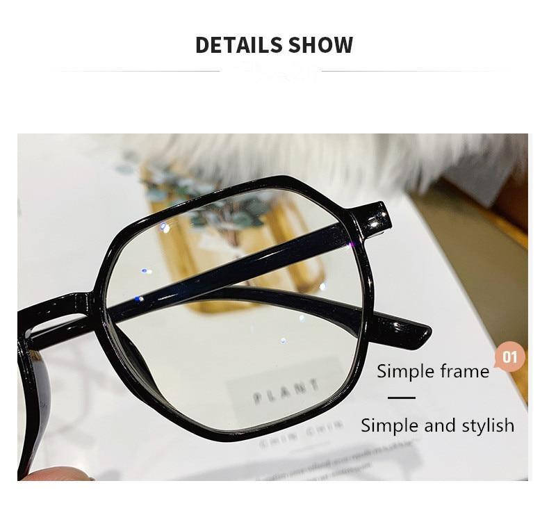 Hexagonal Frame for Women Men, Fashion Glasses Men And Women Reading Glasses Cute Clear Optical Glasses Frame Women Round Frame Retro Eyeglasses + 1.0 + 1.5 + 2.0 + 2.5 + 3.0 + 3.5 + 4.0
