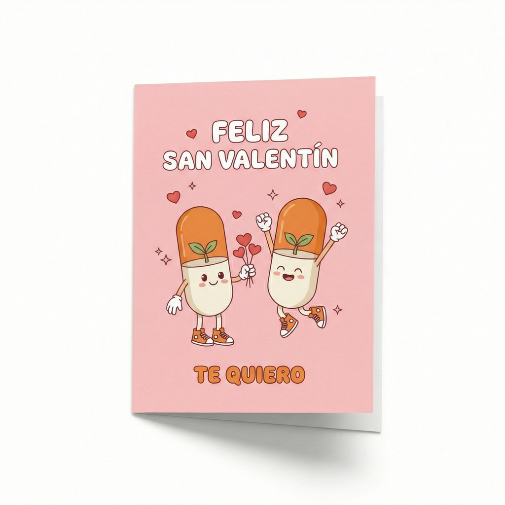 Farmacia Savia Tarjeta de Felicitación Feliz San Valentín Te Quiero (1 unidad)