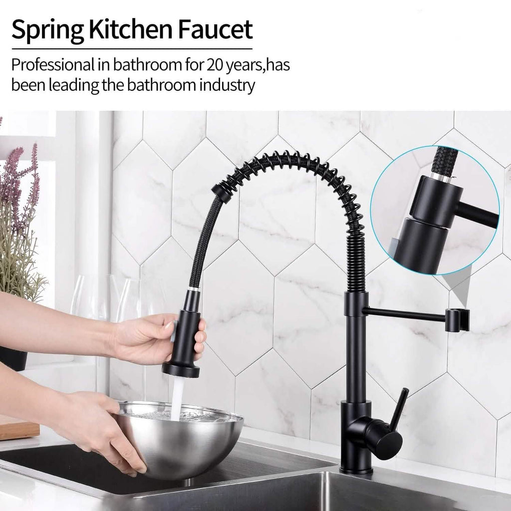 High Arc Spring Kitchen Sink Faucet