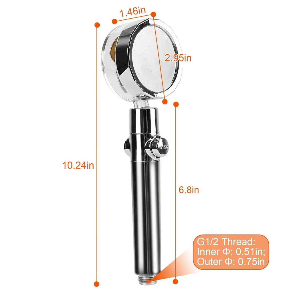 High Pressure Shower Head 360¬∞ Rotating Water Saving Handheld Shower Head