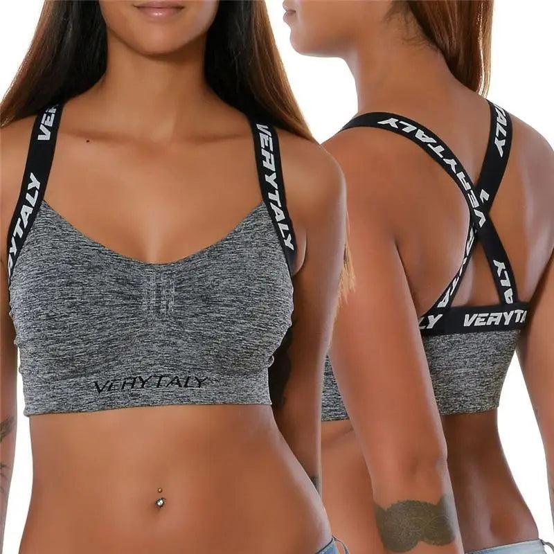 High Quality Fitness Tight Sports Letter Street Cropped Vest Tops for Women And Girls Bustier Strappy Skinny T-Shirt