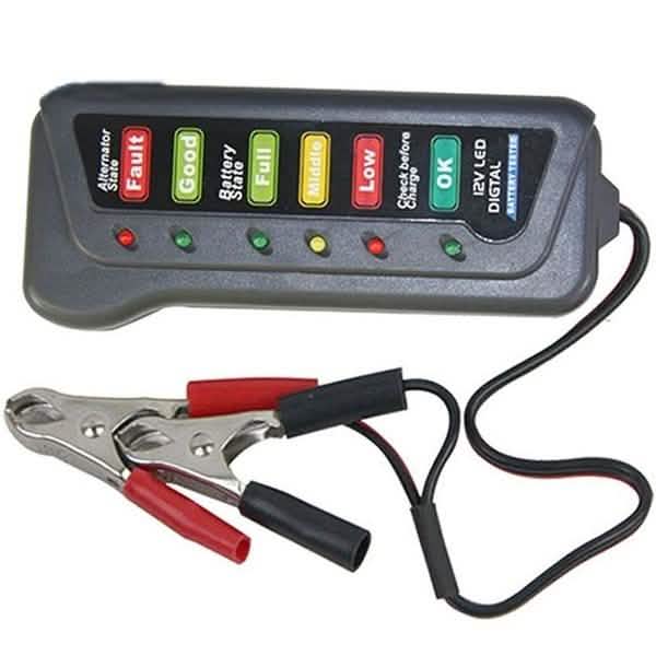 High Quality LED Digital Battery Alternator Tester for Car Motorcycle Trucks 12V