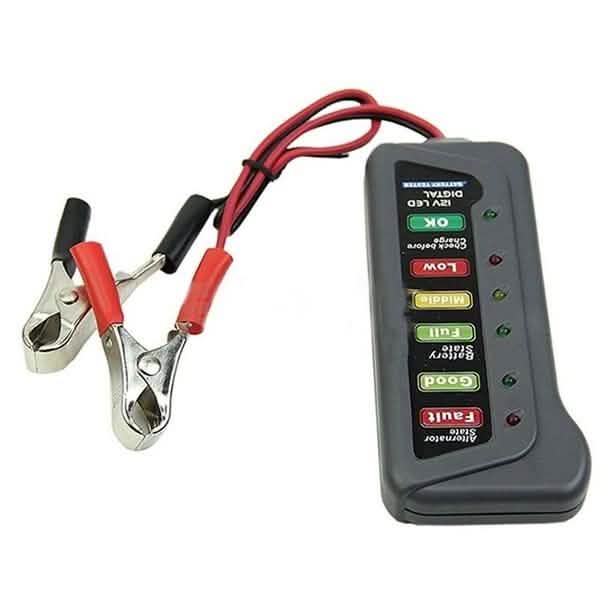 High Quality LED Digital Battery Alternator Tester for Car Motorcycle Trucks 12V