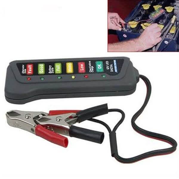 High Quality LED Digital Battery Alternator Tester for Car Motorcycle Trucks 12V
