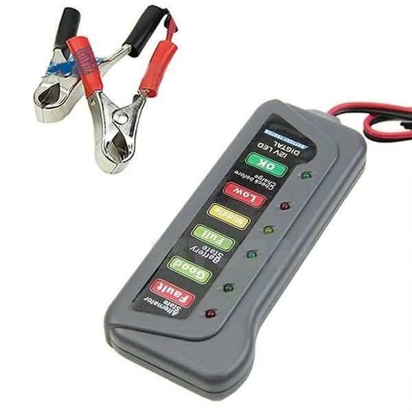 High Quality LED Digital Battery Alternator Tester for Car Motorcycle Trucks 12V