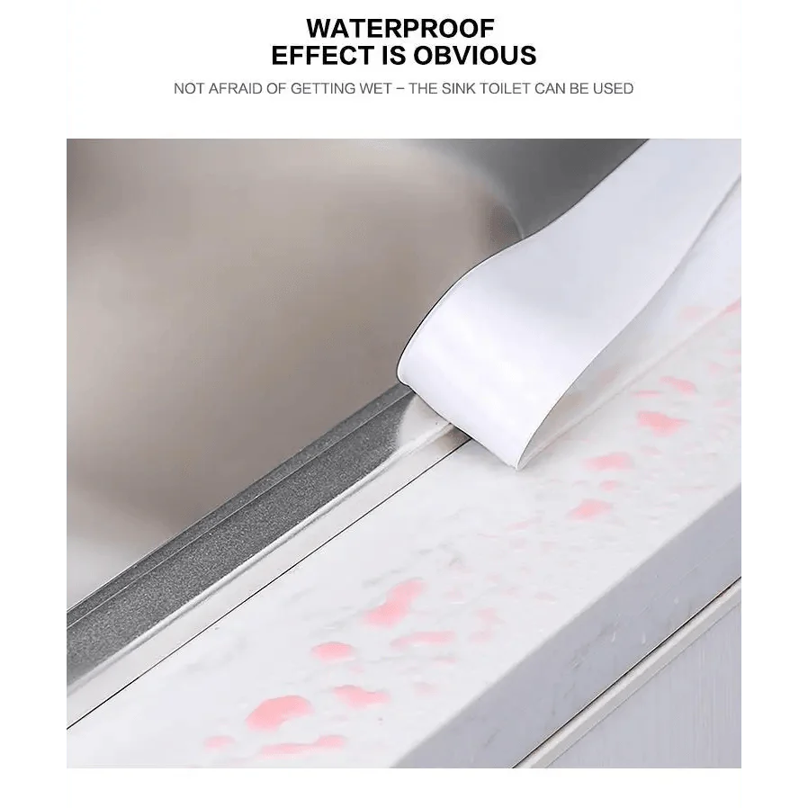 High Quality PVC Waterproof Wall Sticker Self Adhesive Sink Stove Crack Strip Kitchen Bathroom Bathtub Corner Sealant Tape Waterproof