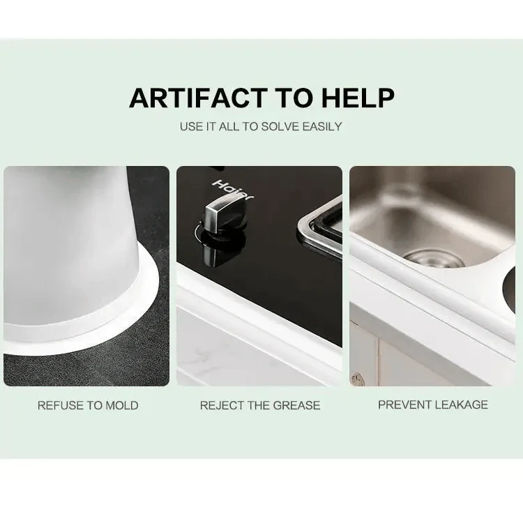 High Quality PVC Waterproof Wall Sticker Self Adhesive Sink Stove Crack Strip Kitchen Bathroom Bathtub Corner Sealant Tape Waterproof