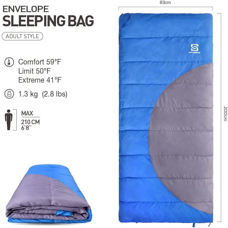 HOLLEGEND Sleeping Bag - Envelope Lightweight Portable
