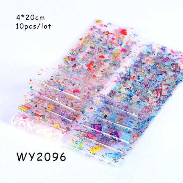 Holographic Nail Foil Transfer Set Sticker Decal Nail Art Foils Designer Marble Nail Decoration Sliders Wraps Manicure  Women Kids Girls Manicure Decoration Nail Art Supplies 3D Self-Adhesive Nail Decals Designer Nail Stickers for Acrylic Nails