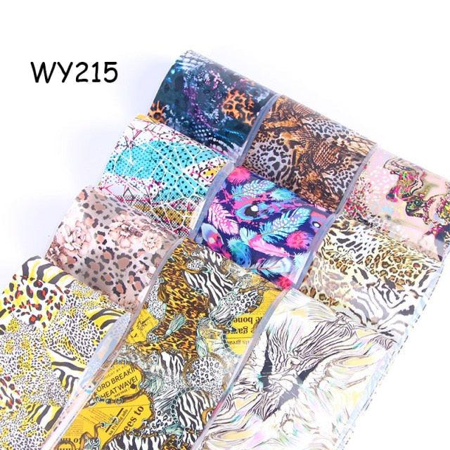 Holographic Nail Foil Transfer Set Sticker Decal Nail Art Foils Designer Marble Nail Decoration Sliders Wraps Manicure  Women Kids Girls Manicure Decoration Nail Art Supplies 3D Self-Adhesive Nail Decals Designer Nail Stickers for Acrylic Nails