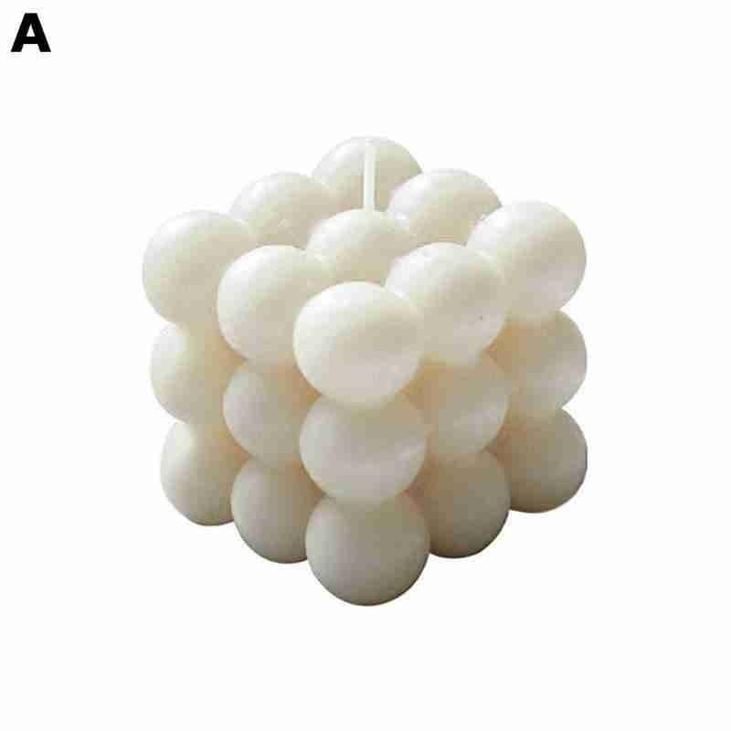 Home Decoration Candle Cube Bubble Candles Handmade Scented Candle Hand Poured Decorative Candle Aesthetic Candles Room Decor for Home Use Bedroom Soy Wax Aromatherapy Cube Candle Scented Relaxing Birthday Gift Home Decoration