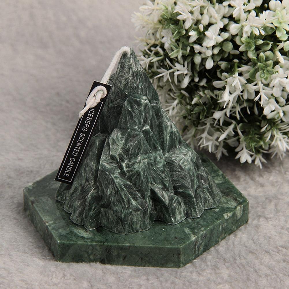 Home Decorative Aromatic Candles Scented Candles 3D Iceberg Shape Room Fragrance Candles Strong Fragrance Scent Stress Relief Gift for Women on Birthday Anniversary Aromatherapy Home Decoration