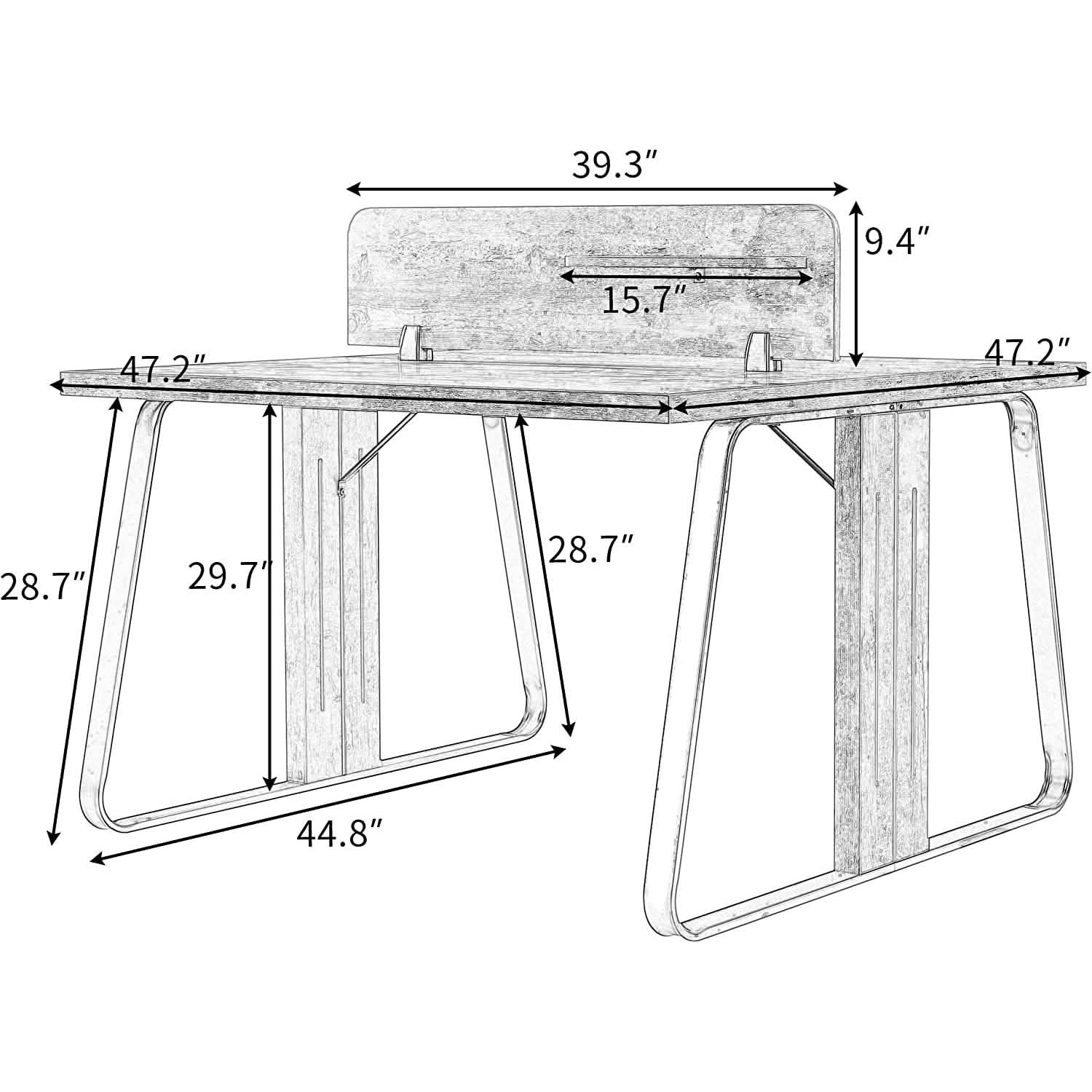 Home Office 2-Person Desk