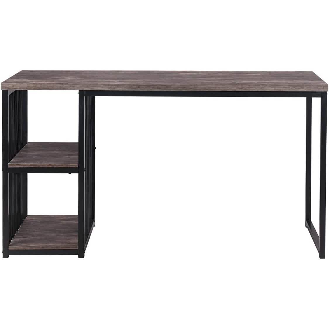 Home Office Computer Desk with 2 Open Storage Shelves