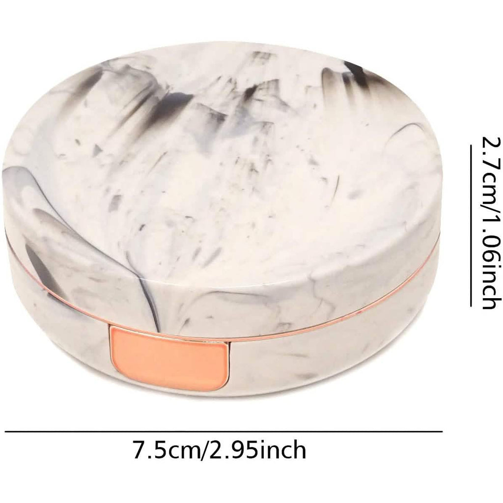 Honbay Fashion Marble Contact Lens Case with Mirror