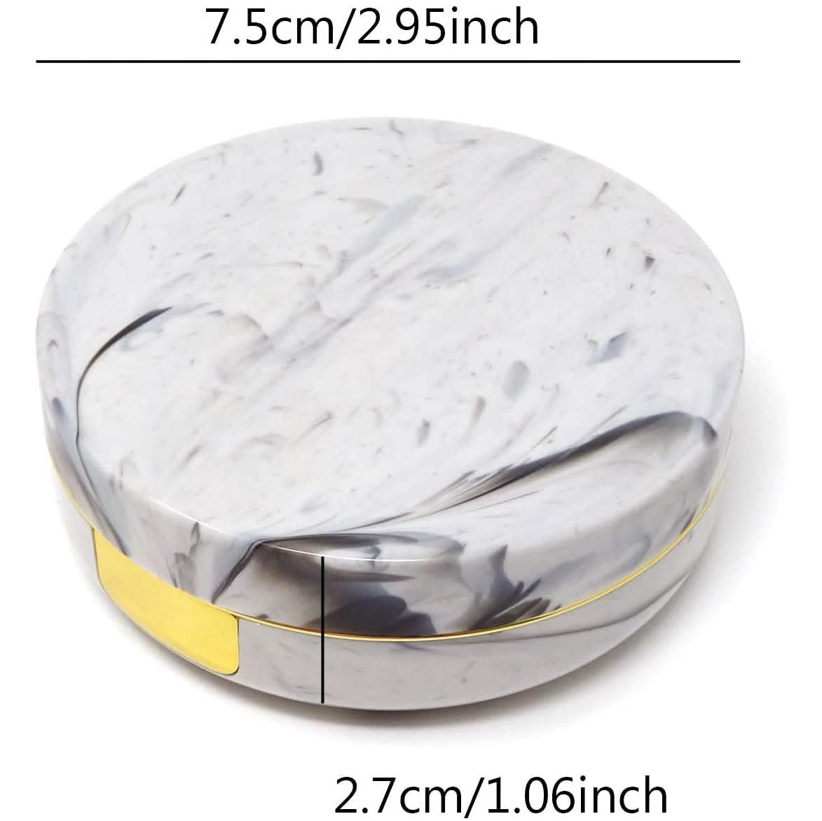 Honbay Fashion Marble Contact Lens Case with Mirror